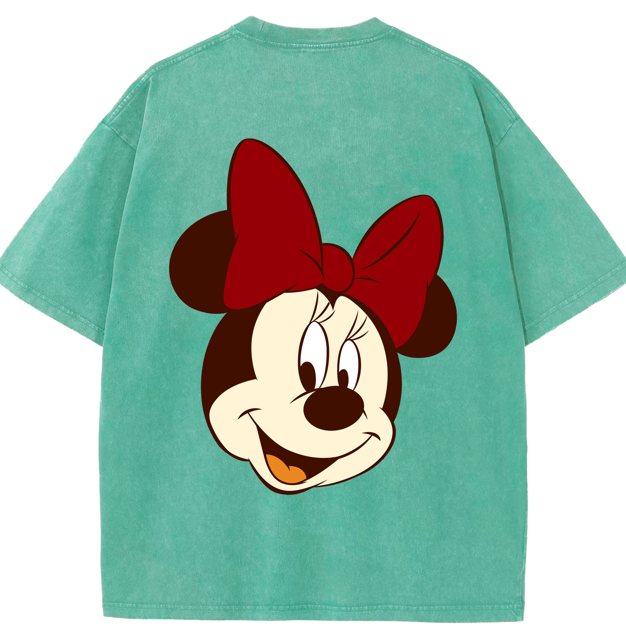 （画像用） ミッキーマウス Mickey Mouse 綿100% ヴィンテージ風 半袖Tシャツ（背面プリント）